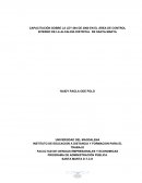 CUAL ES LA CAPACITACIÓN SOBRE LA LEY 594 DE 2000 EN EL ÁREA DE CONTROL INTERNO DE LA ALCALDÍA DISTRITAL DE SANTA MARTA