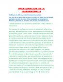 Proclamación de la independencia