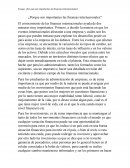 Importancia de las finanzas