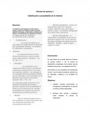 Clasificación y propiedades de la materia