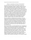 ¿Porque son importantes las finanzas internacionales?