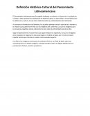 Definición Histórico-Cultural del Pensamiento Latinoamericano