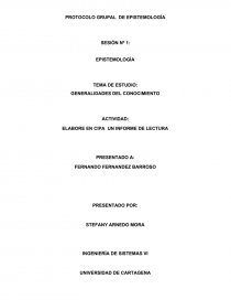 Informe generalidades del conocimiento. Página 1