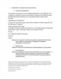 Segmentación, mercado meta y posicionamiento. Página 1