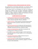 INTRODUCCION A PROCESADOR DE TEXTOS