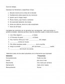 Guía de trabajo. Subrayar los Adverbios y especificar el tipo