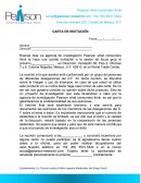 Carta invitación investigador de mercados