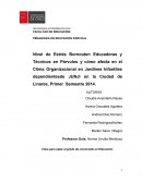 Nivel de Estrés Burnouten Educadoras y Técnicos en Párvulos y cómo afecta en el Clima Organizacional en Jardines Infantiles dependientesde JUNJI en la Ciudad de Linares, Primer Semestre 2014.