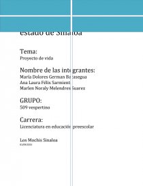 Proyecto de vida. Página 1