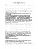 LA HOMOSEXUALIDAD “El homosexual ¿nace o se hace?