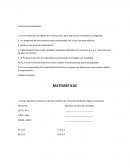 Evaluación de matemáticas 5° grado primaria