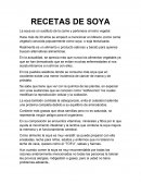 Recetas de base de soya