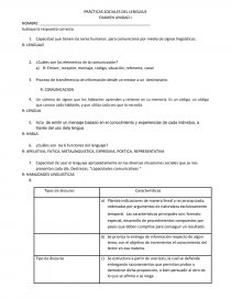 EXAMEN PRACTICAS SOCIALES DEL LENGUAJE. Página 1