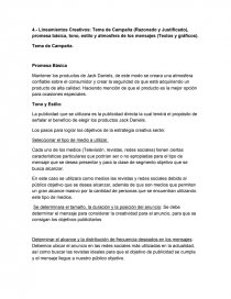 Lineamientos creativos. Página 1