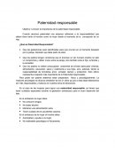 Paternidad responsable Objetivo: Conocer la importancia de la paternidad responsable