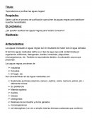 Aprendamos a purificar las aguas negras