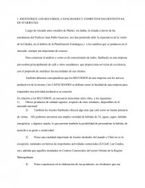 IDENTIFIQUE LOS RECURSOS, CAPACIDADES Y COMPETENCIAS DISTINTIVAS DE STARBUCKS. Página 1