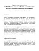 Evaluación del sistema de aprovisionamiento