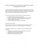 Derechos individuales de las personas que responden a las pruebas y la seguridad de las pruebas