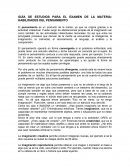 GUÍA DE ESTUDIOS PARA EL EXAMEN DE LA MATERIA: HABILIDADES DEL PENSAMIENTO