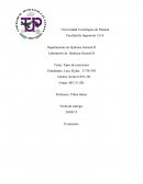 Laboratorio de Química General II Tipos de reacciones