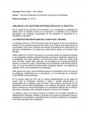 ANÁLISIS DE LAS CUESTIONES EPISTEMOLÓGICAS DE LA DIDÁCTICA