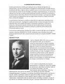 LA ADMINISTRACION CIENTIFICA. FREDERICK TAYLOR