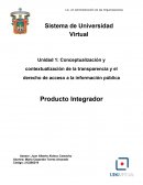 Conceptualización y contextualización de la transparencia y el derecho de acceso a la información pública