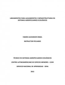 Lineamientos para alojamientos e infraestructuras pecuarias ecológicas. Página 1