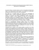 DEVELANDO LA NOCIÓN DE RACIONALIDAD DE MAX WEBER PARA SU ANÁLISIS DE LA MODERNIDAD