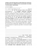 Notificacion de demanda en rescision de contrato de inquilinato