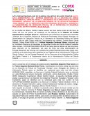Acta circunstanciada: No celebración del acta de entrega-recepción