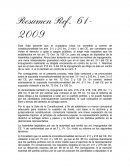 Ensayo sobre la Sentencia 61-2009