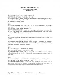Resumen devocional. Página 1