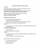 Cuales son las Fases del diseño instruccional