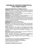 EL NUEVO RESUMEN DE ATENCIÓN FARMACÉUTICA PARA PRIMER EXÁMEN.