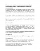 Cuales son las Estadísticas por fechas de los periódicos el tiempo y el espectador