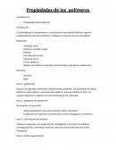 Propiedades de los polímeros