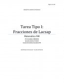 Tarea Tipo I: Fracciones de Lacsap Matemática NM