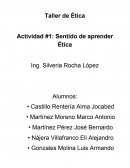 Actividad Sentido de aprender Ética