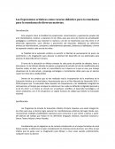 Las Expresiones artísticas como recurso didáctico para la enseñanza para la enseñanza de diversas materias