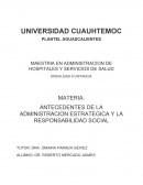 ANTECEDENTES DE LA ADMINISTRACION ESTRATEGICA Y LA RESPONSABILIDAD SOCIAL