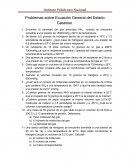 Problemas de ecuaciones de la ley de los gases