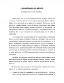 LA ENSEÑANZA EN MÉXICO La calidad como un reto educativo