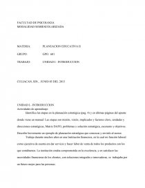 PLANEACION EDUCATIVA. Página 1