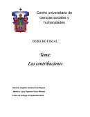 Las contribuciones. La contribución es una obligación