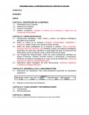 ESQUEMA PARA LA PRESENTACIÓN DEL PROYECTO DE BSC