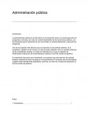 Administracion publica - Monografia