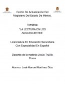 LA LECTURA EN LOS ADOLESCENTES