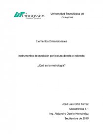 Hablar en voz alta Tentación almohadilla Instrumentos de medición por lectura directa e indirecta ¿Qué es la metrología? - Documentos de Investigación - José Ortiz Hablar en voz alta Tentación almohadilla Instrumentos de medición por lectura directa e indirecta ¿Qué es la metrología? - Documentos de Investigación - José Ortiz